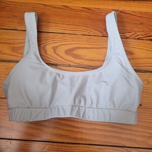 Romwe Sage Green Gray Sports Bra With Pads XS